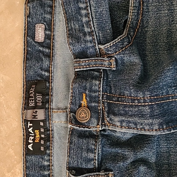 Mens Ariat Rebar M4 Relaxed Bootcut Jeans - Picture 2 of 4